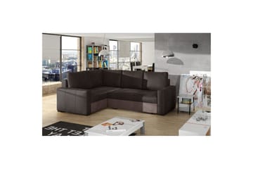 Seksjon Eltap Corona 235x162x90 cm - Monolith 29, Monolith 09, Brun, Mørk beige, Venstre - Møbler - Sofaer - Sovesofaer