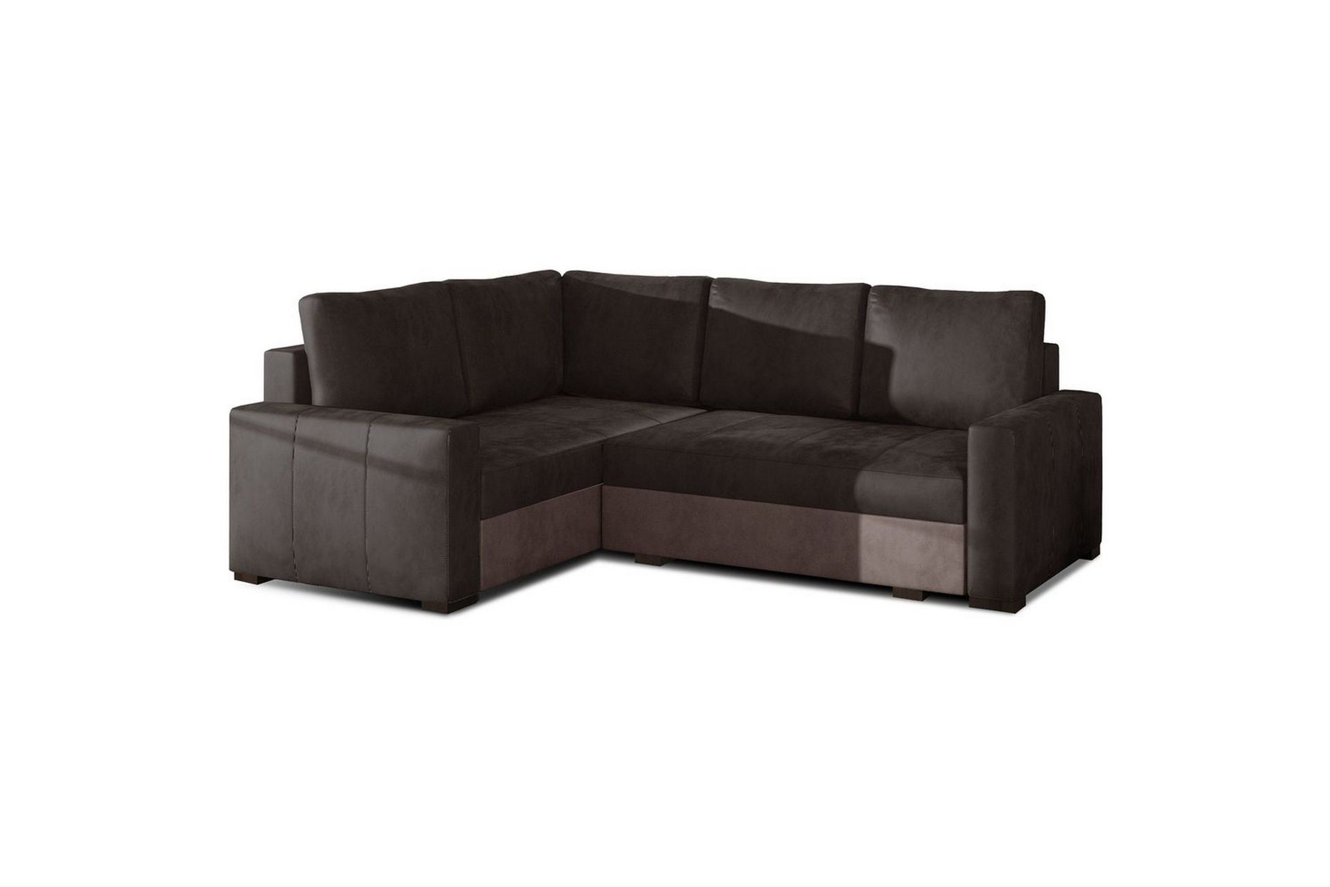 Seksjon Eltap Corona 235x162x90 cm - Monolith 29, Monolith 09, Brun, Mørk beige, Venstre
