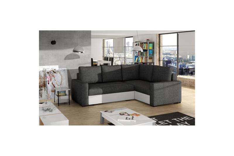 Seksjon Eltap Corona 235x162x90 cm - Sawana 05, Soft 17, Grå, Hvit, Høyre - Møbler - Sofaer - Sovesofaer