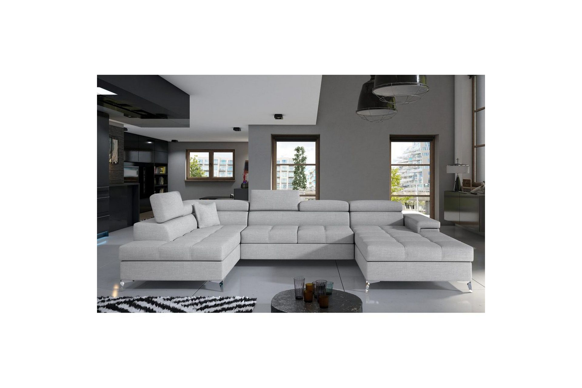 Seksjon Eltap Eduardo 337x205x88 cm - Sawana 21, Venstre