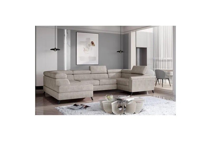 Seksjon Eltap Escada 336x200x92 cm, Dora 21, Beige, Venstre