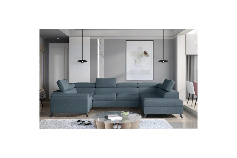 Seksjon Eltap Escada 336x200x92 cm - Grande 75, Grønn, Høyre - Møbler - Sofaer - Sovesofaer