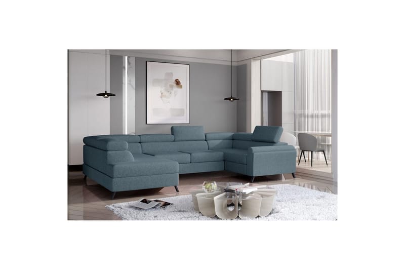 Seksjon Eltap Escada 336x200x92 cm - Grande 75, Grønn, Venstre - Møbler - Sofaer - Sovesofaer