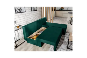 Seksjon Eltap Gino 201x143x90 cm - Nube 35, Grønn - Møbler - Sofaer - Sovesofaer