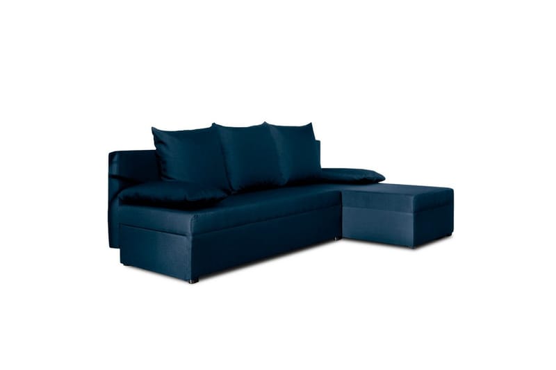 Seksjon Eltap Gino 201x143x90 cm - Nube 40, Blå - Møbler - Sofaer - Sovesofaer