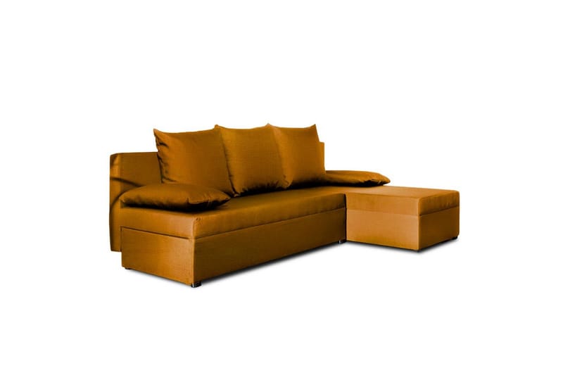Seksjon Eltap Gino 201x143x90 cm - Nube 45, Gul - Møbler - Sofaer - Sovesofaer