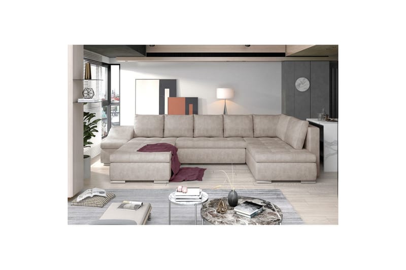 Seksjon Eltap Giovanni 351x82x190 cm, Dora 21, Beige, Venstre