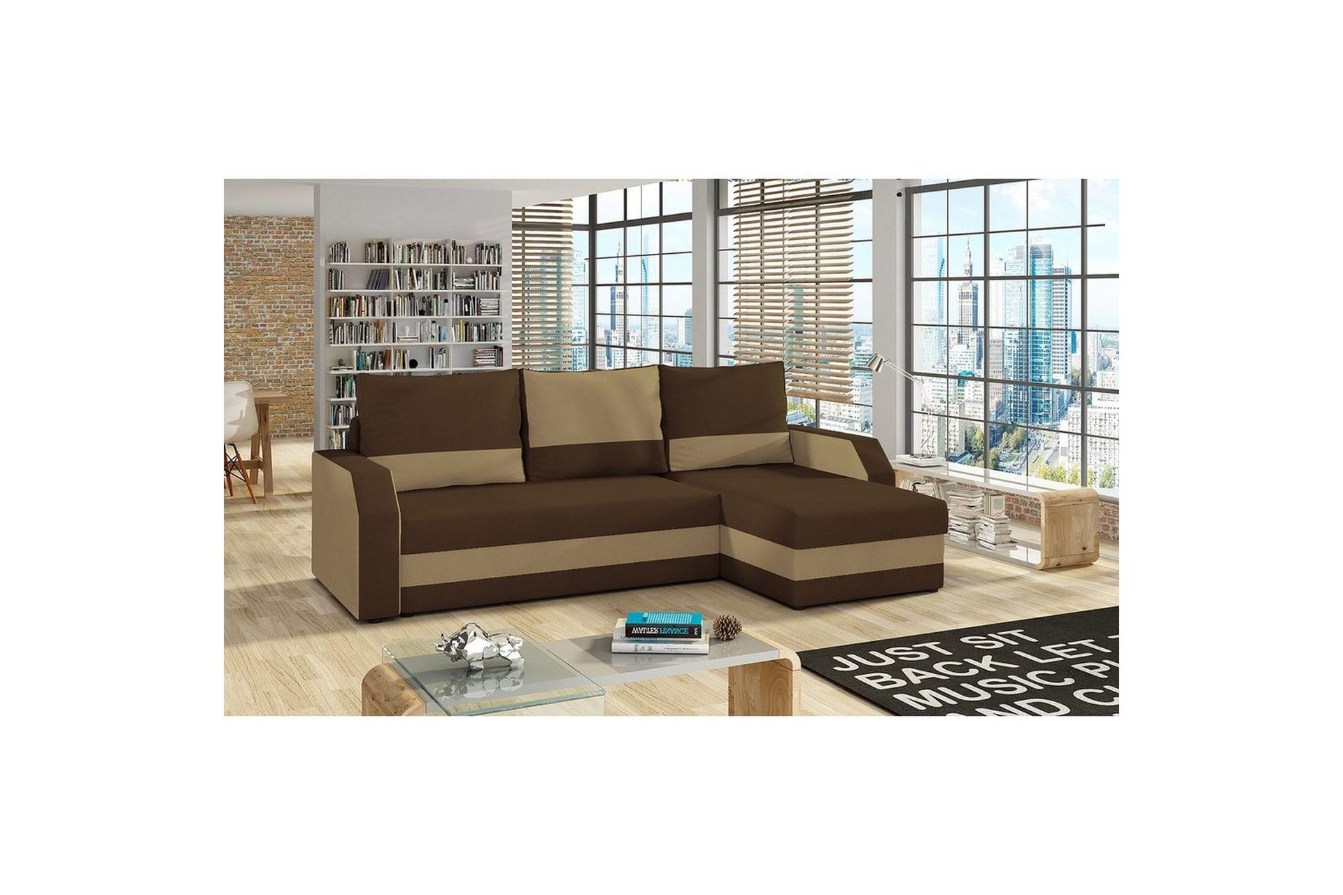 Seksjon Eltap Giulio 239x150x86 cm - Alova 68, Alova 66, Beige