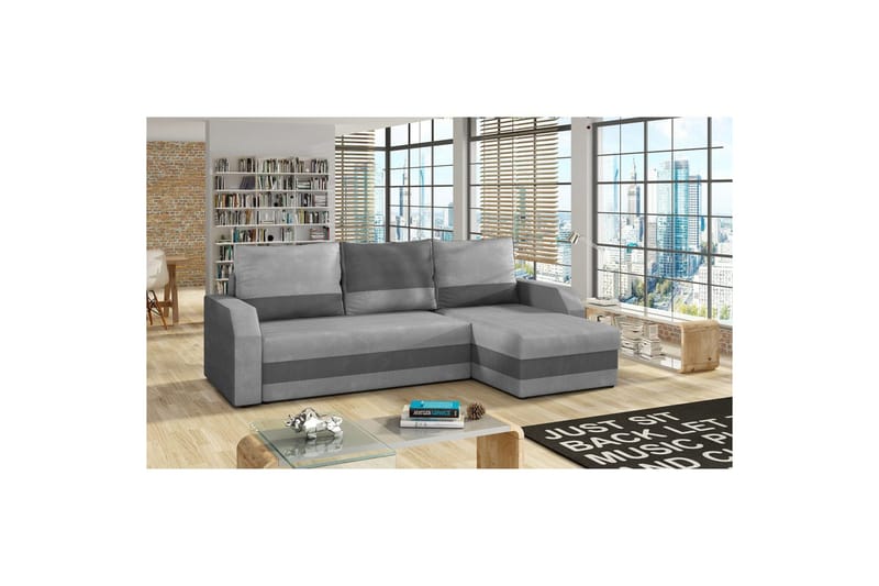 Seksjon Eltap Giulio 239x150x86 cm - Paros 05, Paros, Lys Grå, Grå - Møbler - Sofaer - Sovesofaer