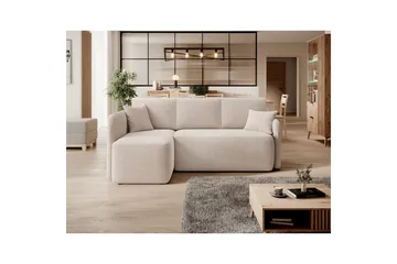 Seksjon Eltap Hadson 206x150x89 cm - Jarell 18, Lys Beige, Venstre - Møbler - Sofaer - Sovesofaer