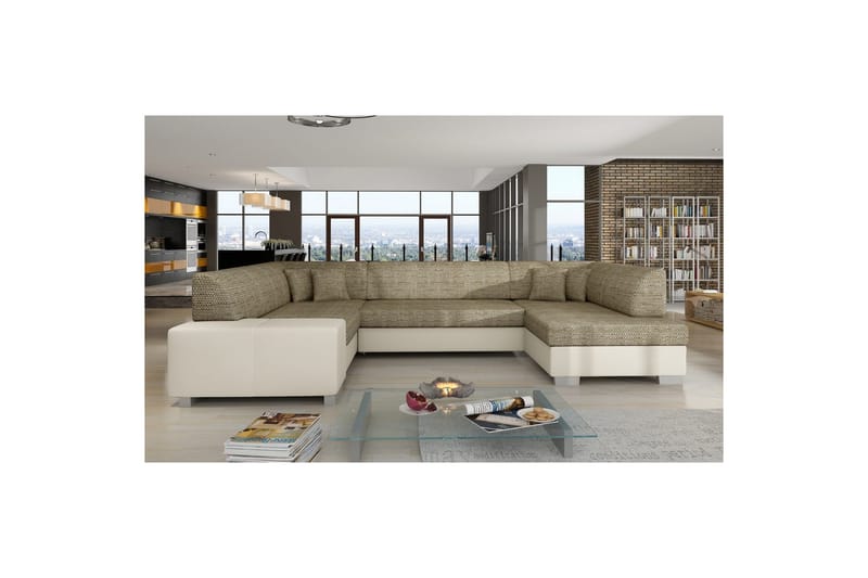 Seksjon Eltap Havana 322x204x72 cm - Berlin 03, Soft 33, Beige, Høyre - Møbler - Sofaer - Sovesofaer