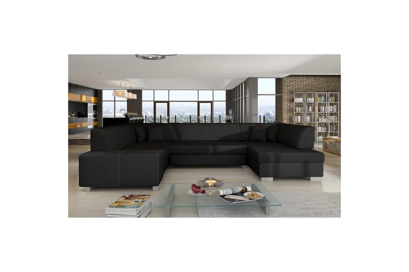 Seksjon Eltap Havana 322x204x72 cm - Sawana 14, Soft 11, Svart, Høyre - Møbler - Sofaer - Sovesofaer