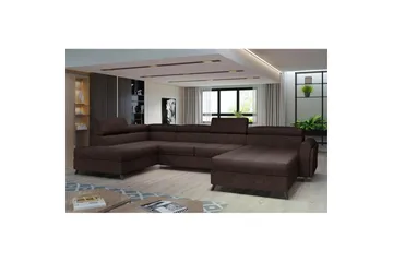Seksjon Eltap Josette 360x200x92 cm - Dora 28, Mørk brun, Venstre - Møbler - Sofaer - Sovesofaer