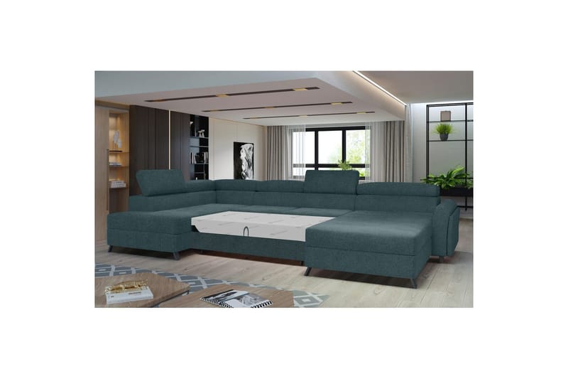 Seksjon Eltap Josette 360x200x92 cm - Grande 75, Grønn, Venstre - Møbler - Sofaer - Sovesofaer