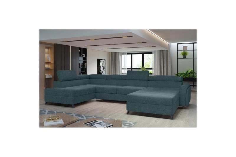 Seksjon Eltap Josette 360x200x92 cm - Grande 75, Grønn, Venstre - Møbler - Sofaer - Sovesofaer