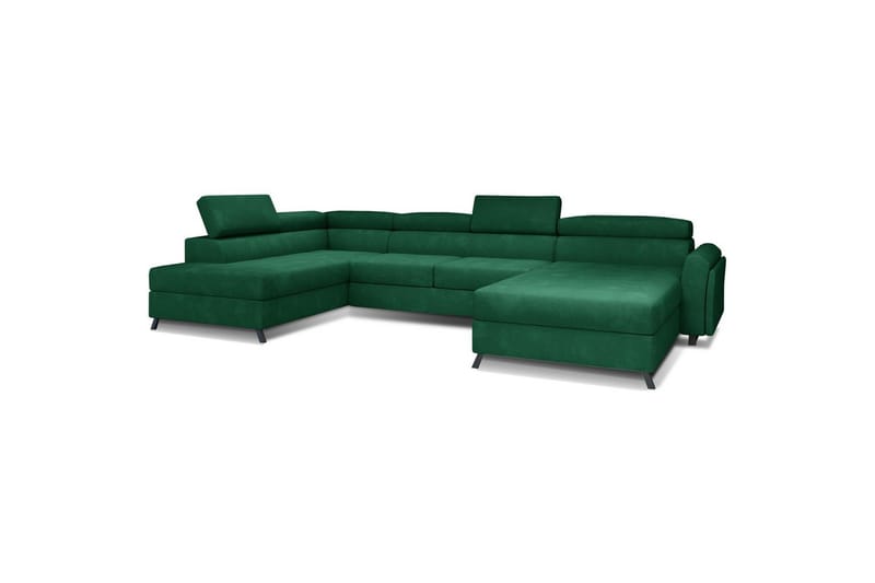 Seksjon Eltap Josette 360x200x92 cm - Kronos 19, Mørk Grønn, Venstre - Møbler - Sofaer - Sovesofaer