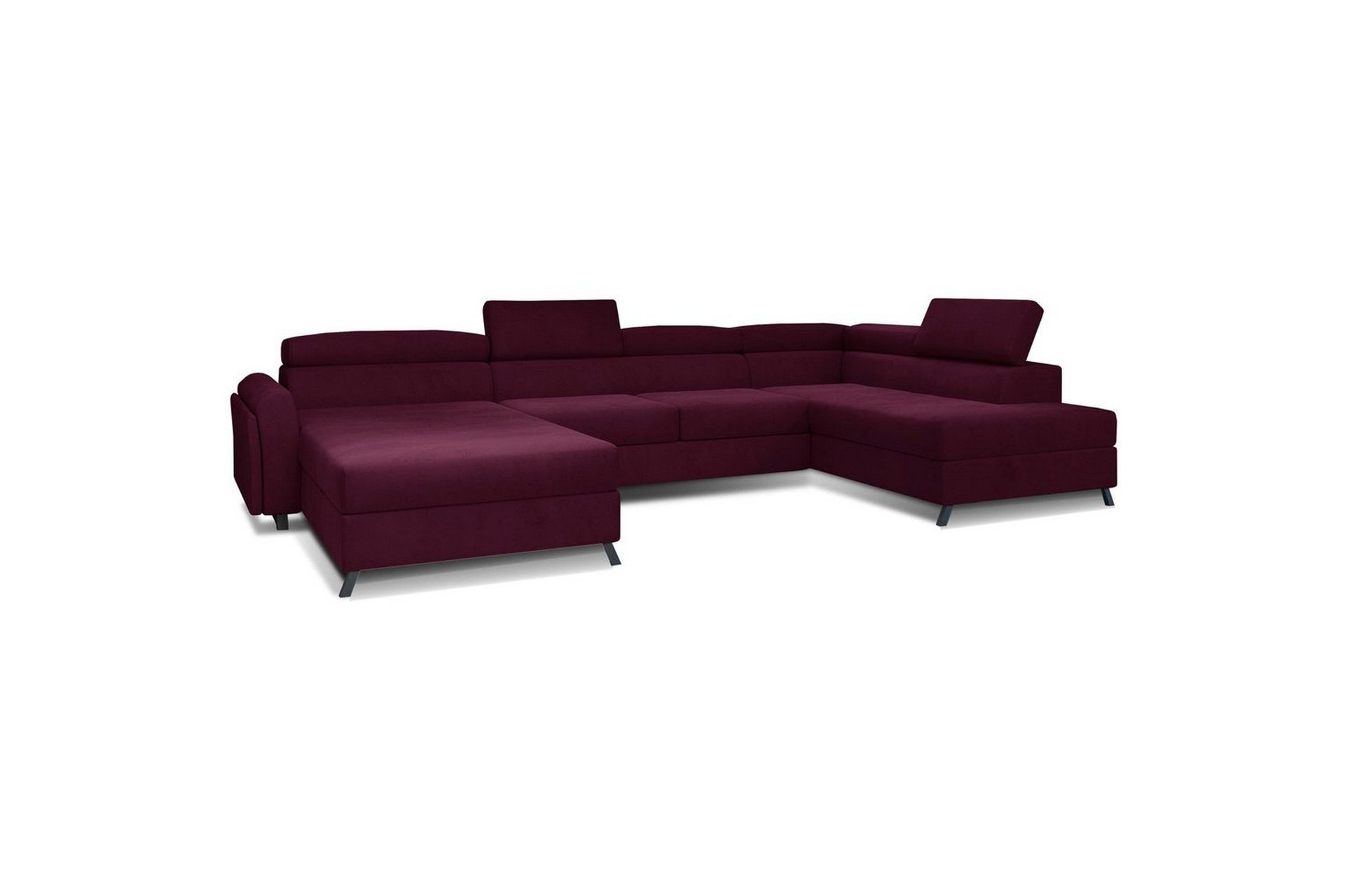 Seksjon Eltap Josette 360x200x92 cm - Mat Velvet 68, Rød, Høyre