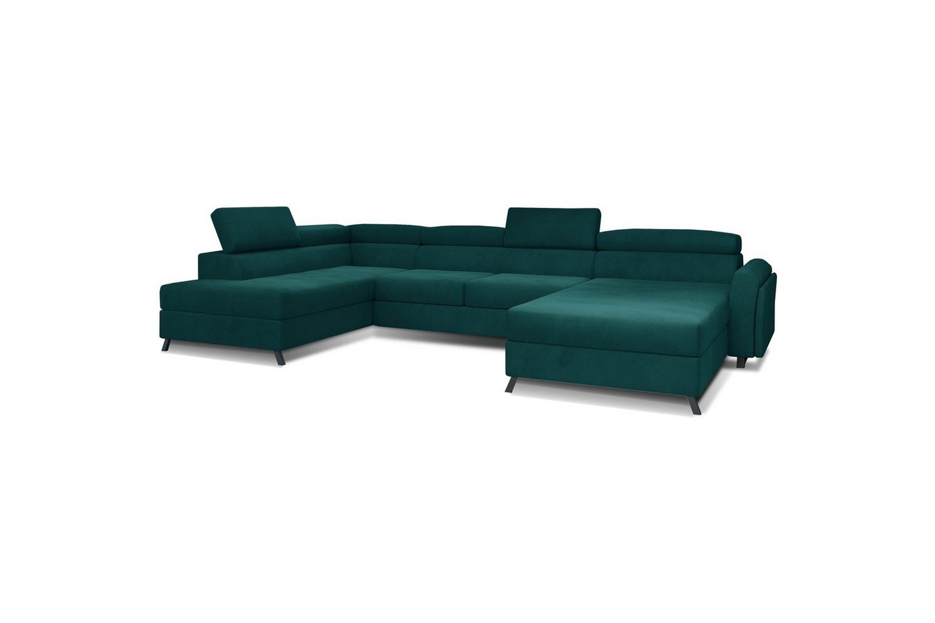 Seksjon Eltap Josette 360x200x92 cm - Mat Velvet 75, Grønn, Venstre