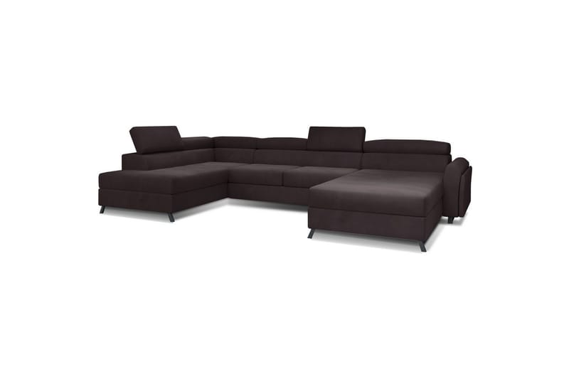 Seksjon Eltap Josette 360x200x92 cm - Monolith 29, Mørk Brun, Venstre - Møbler - Sofaer - Sovesofaer