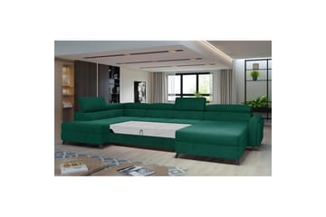 Seksjon Eltap Josette 360x200x92 cm - Monolith 37, Grønn, Venstre - Møbler - Sofaer - Sovesofaer