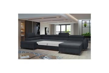 Seksjon Eltap Josette 360x200x92 cm - Monolith 97, Mørk Grå, Venstre - Møbler - Sofaer - Sovesofaer