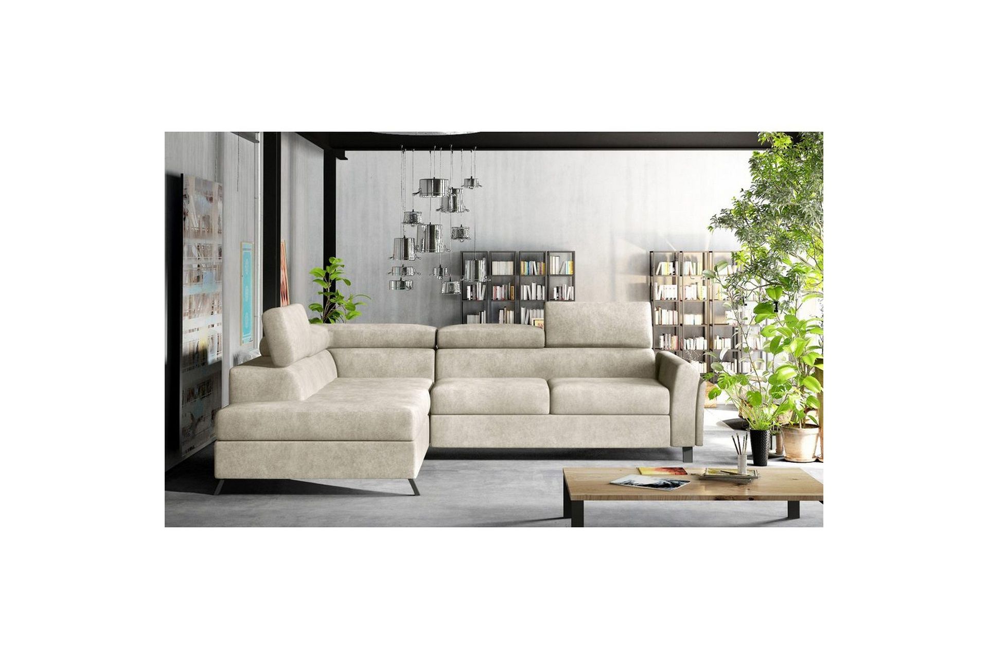 Seksjon Eltap Kairos 265x200x92 cm - Dora 21, Beige, Venstre