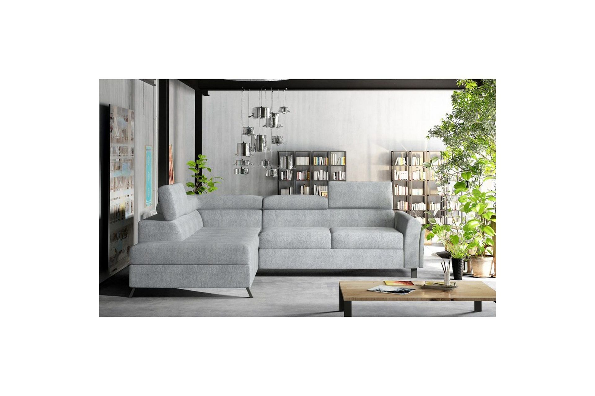 Seksjon Eltap Kairos 265x200x92 cm - Omega 02, Grå, Venstre