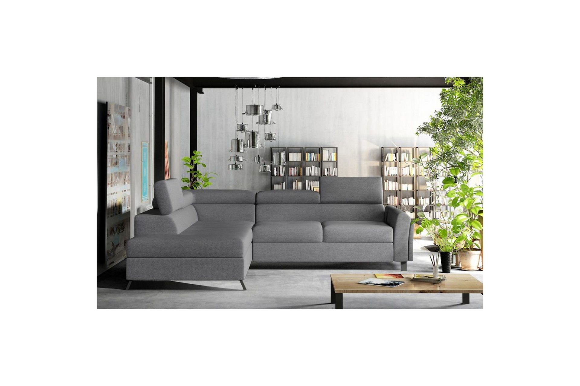 Seksjon Eltap Kairos 265x200x92 cm - Primo 96, Mørkegrå, Venstre