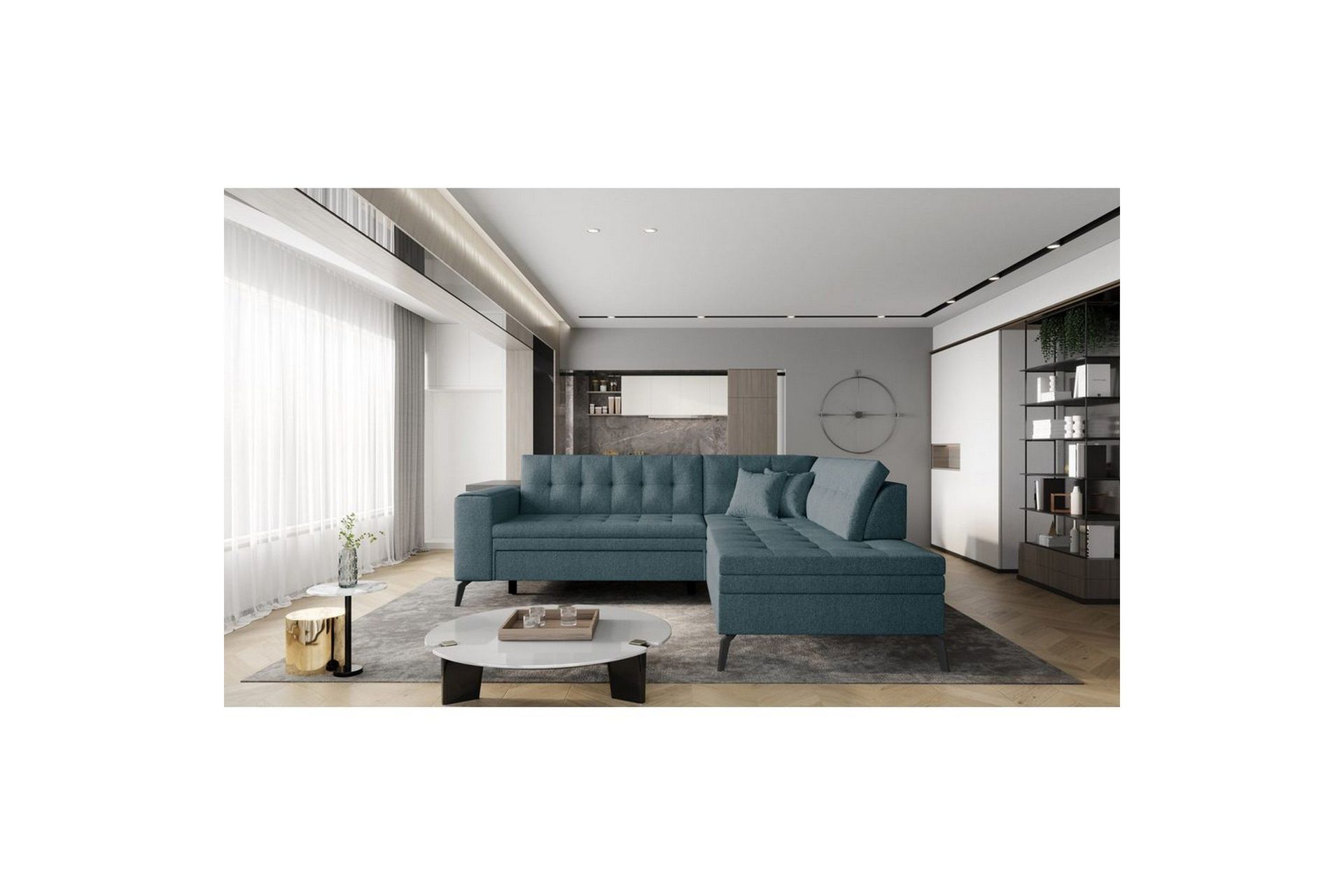 Seksjon Eltap Lanvin 260x210x93 cm - Borneo 38, Grønn, Høyre