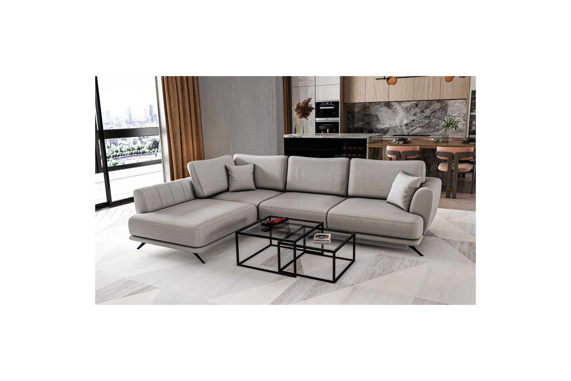 Seksjon Eltap Larde 286x191x90 cm - Sola 4, Venstre