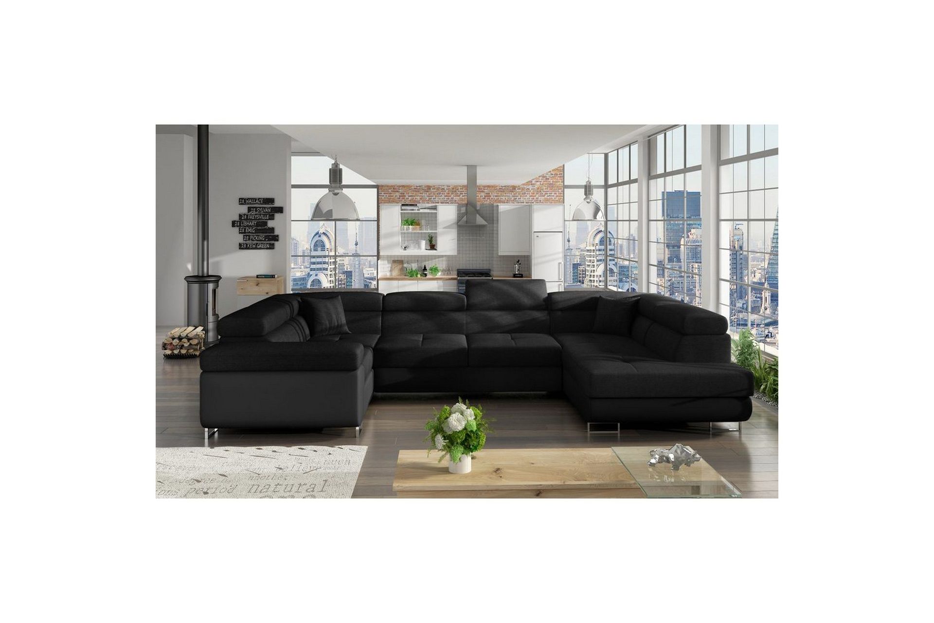 Seksjon Eltap Letto 340x202x90 cm - Sawana 14, Soft 11, Høyre