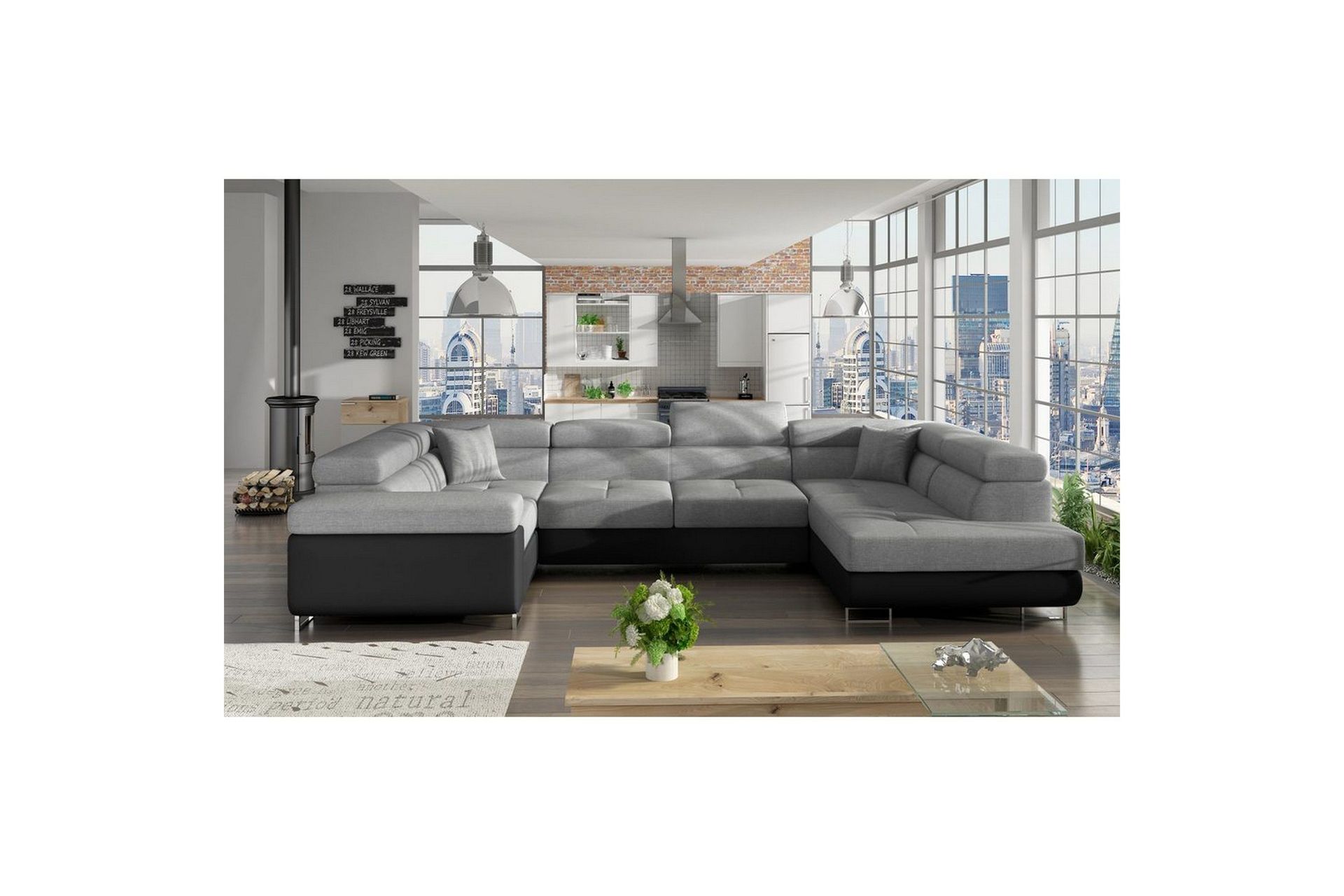 Seksjon Eltap Letto 340x202x90 cm - Sawana 21, Soft 11, Høyre