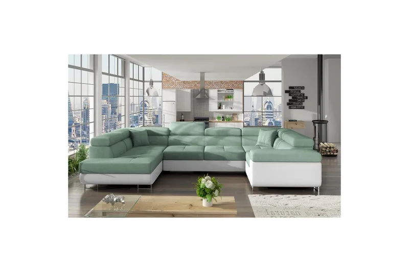 Seksjon Eltap Letto 340x202x90 cm, Soro 34, Soft 17, Venstre