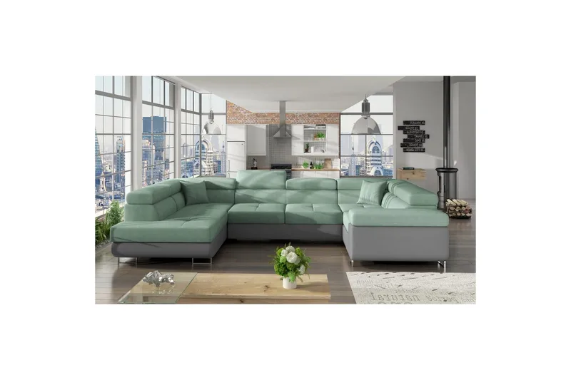 Seksjon Eltap Letto 340x202x90 cm - Soro 34, Soft 29, Venstre - Møbler - Sofaer - Sovesofaer