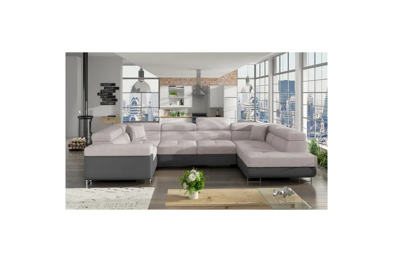 Seksjon Eltap Letto 340x202x90 cm - Soro 83, Soft 29, Høyre - Møbler - Sofaer - Sovesofaer