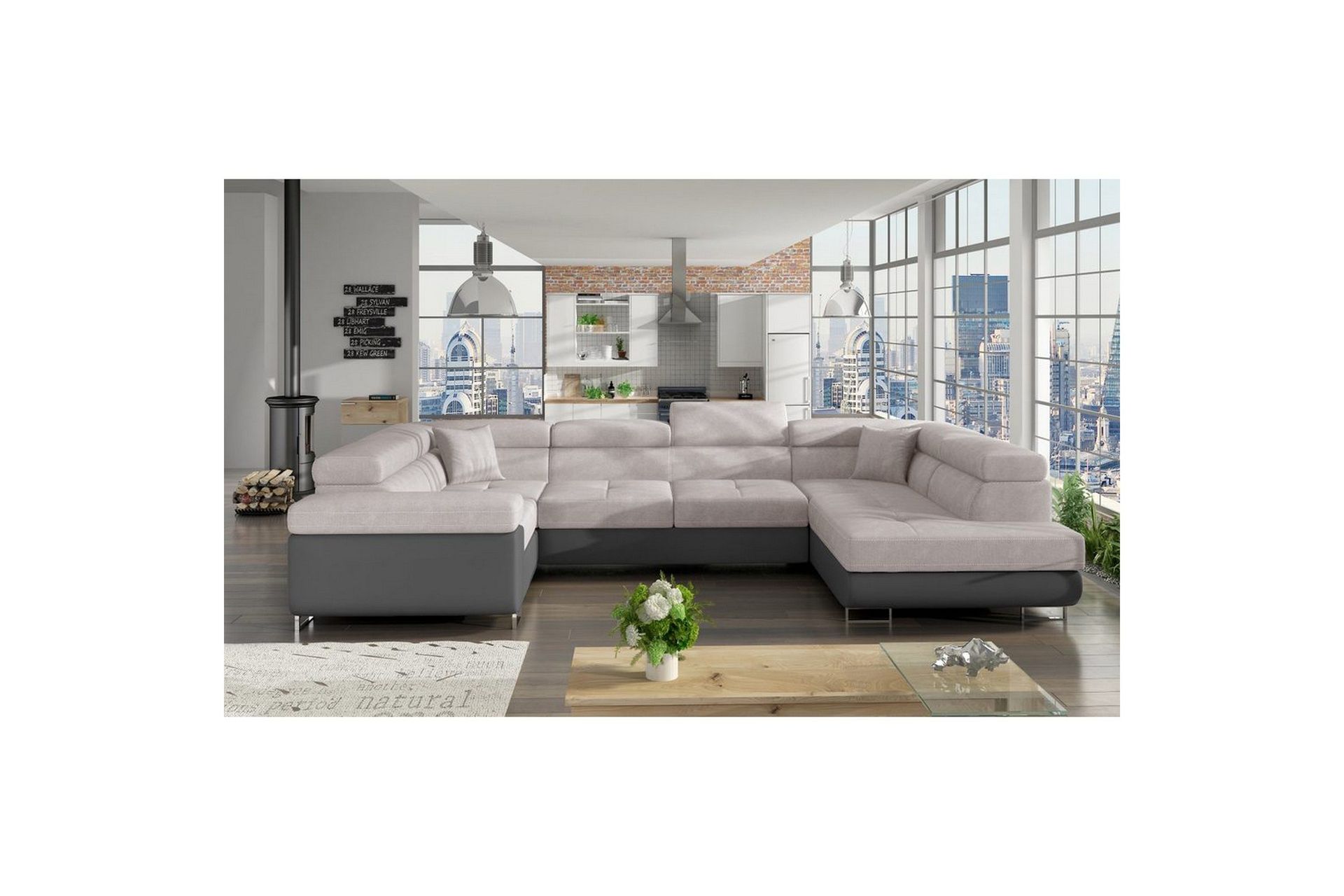 Seksjon Eltap Letto 340x202x90 cm - Soro 83, Soft 29, Høyre
