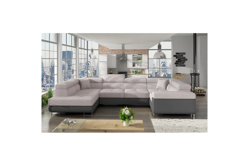 Seksjon Eltap Letto 340x202x90 cm - Soro 83, Soft 29, Venstre - Møbler - Sofaer - Sovesofaer