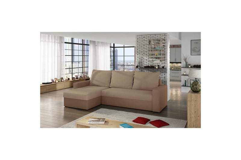 Seksjon Eltap Livio 237x150x72 cm - Alova 07, Alova 66, Beige - Møbler - Sofaer - Sovesofaer