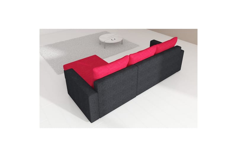 Seksjon Eltap Livio 237x150x72 cm - Alova 10, Alova 04, Grå, Svart - Møbler - Sofaer - Sovesofaer