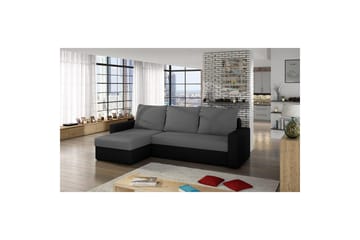 Seksjon Eltap Livio 237x150x72 cm - Alova 10, Alova 04, Grå, Svart - Møbler - Sofaer - Sovesofaer