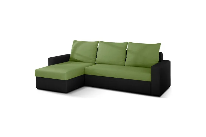 Seksjon Eltap Livio 237x150x72 cm - Alova 42, Alova, Grønn, Svart - Møbler - Sofaer - Sovesofaer