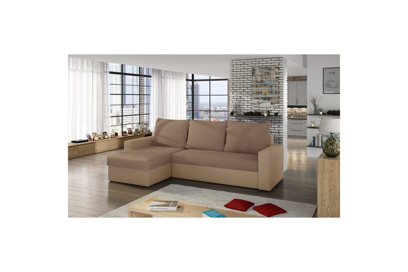 Seksjon Eltap Livio 237x150x72 cm - Alova 66, Alova 07, Beige - Møbler - Sofaer - Sovesofaer