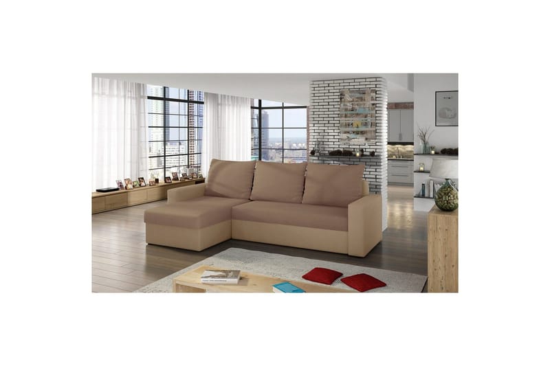 Seksjon Eltap Livio 237x150x72 cm - Alova 66, Alova 07, Beige - Møbler - Sofaer - Sovesofaer