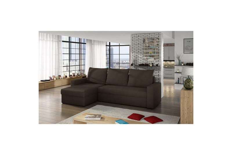 Seksjon Eltap Livio 237x150x72 cm - Alova 67, Brun - Møbler - Sofaer - Sovesofaer