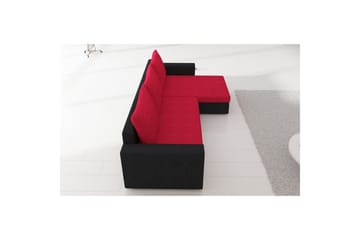 Seksjon Eltap Livio 237x150x72 cm - Sawana 14, Soft 17, Svart, Hvit - Møbler - Sofaer - Sovesofaer