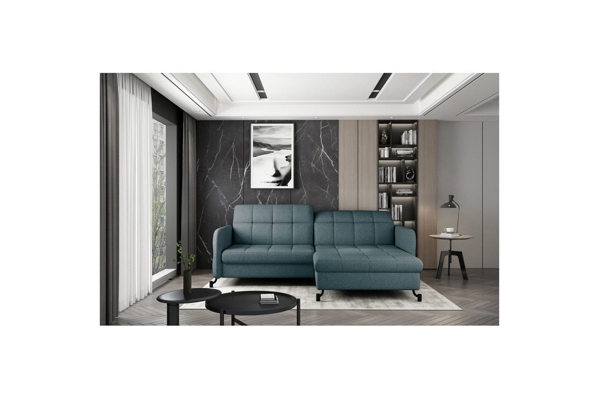 Seksjon Eltap Lorelle 225x160x105 cm - Grande 75, Grønn, Høyre