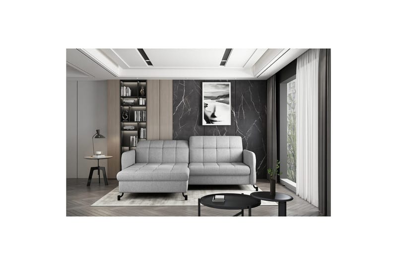 Seksjon Eltap Lorelle 225x160x105 cm - Grande 81, Grå, Venstre - Møbler - Sofaer - Sovesofaer