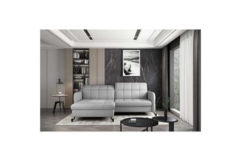 Seksjon Eltap Lorelle 225x160x105 cm - Grande 81, Grå, Venstre - Møbler - Sofaer - Sovesofaer
