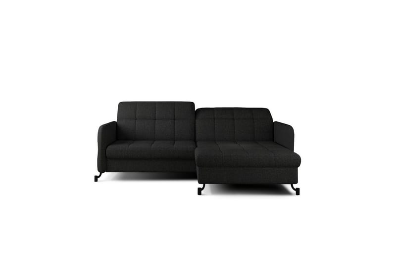 Seksjon Eltap Lorelle 225x160x105 cm - Inari 100, Svart, Høyre - Møbler - Sofaer - Sovesofaer