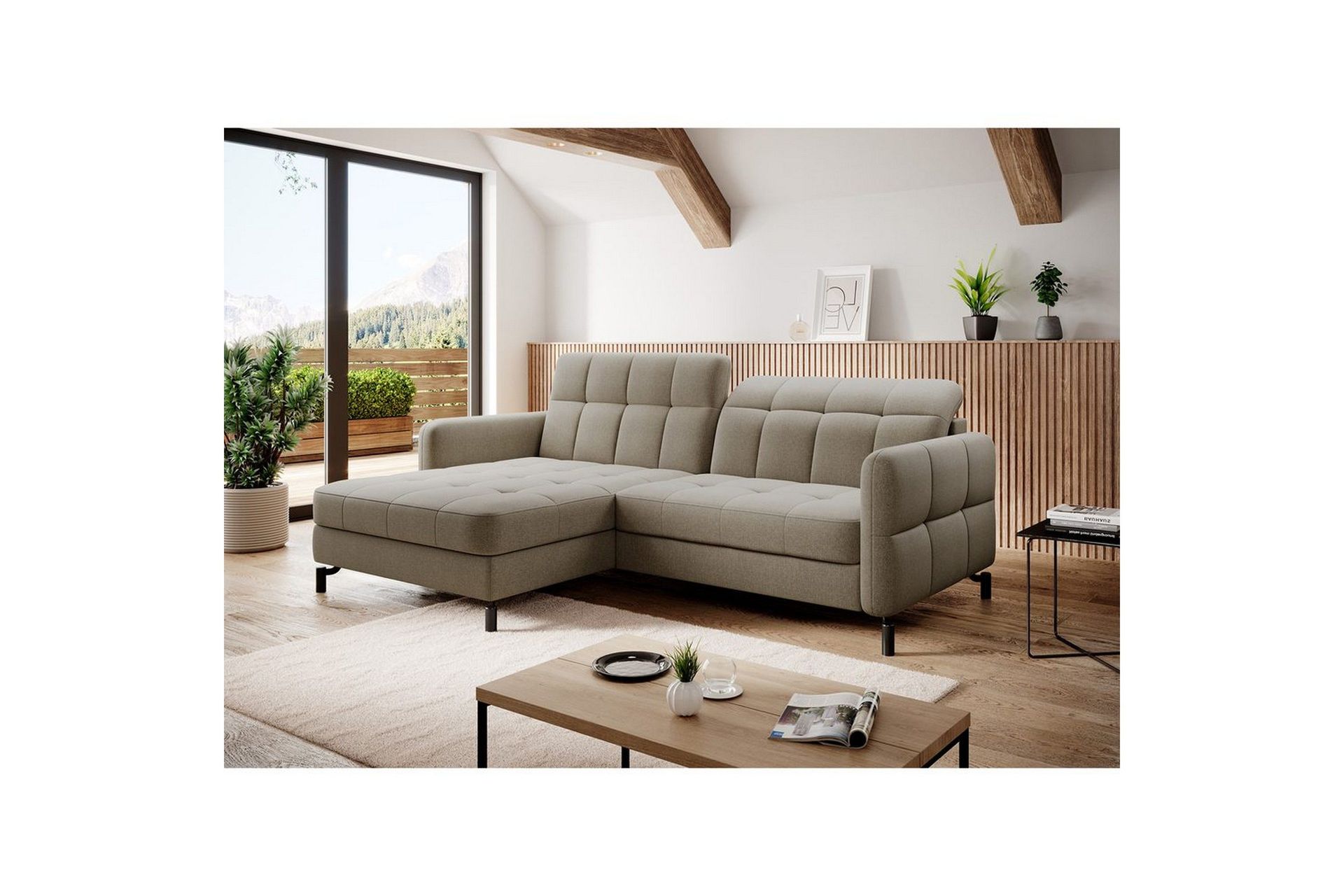 Seksjon Eltap Lorelle 225x160x105 cm - Inari 23, Brun, Venstre